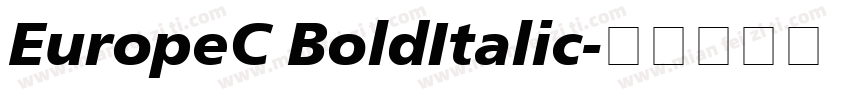 EuropeC BoldItalic字体转换